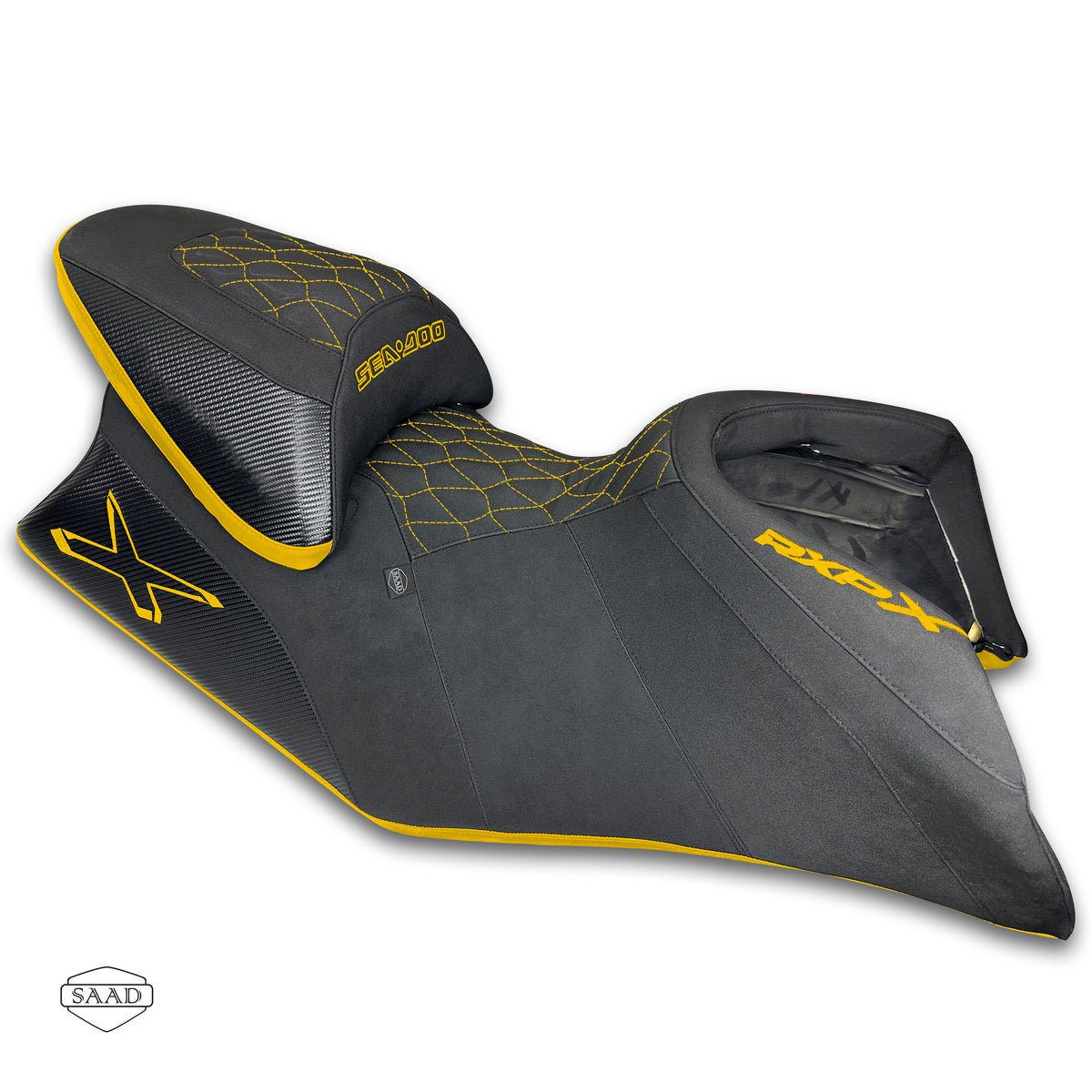 Sea-Doo RXP-X 300/325/350 (2021-2027) Seat Cover by SAAD Covers - Black-Yellow