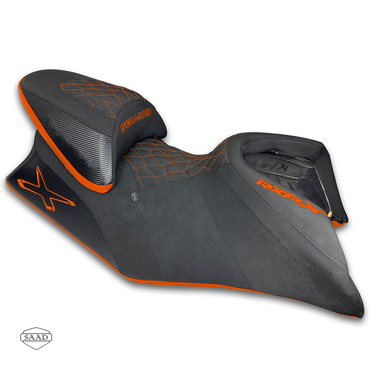 Sea-Doo RXP-X 300/325/350 (2021-2027) Seat Cover by SAAD Covers - Black-Orange