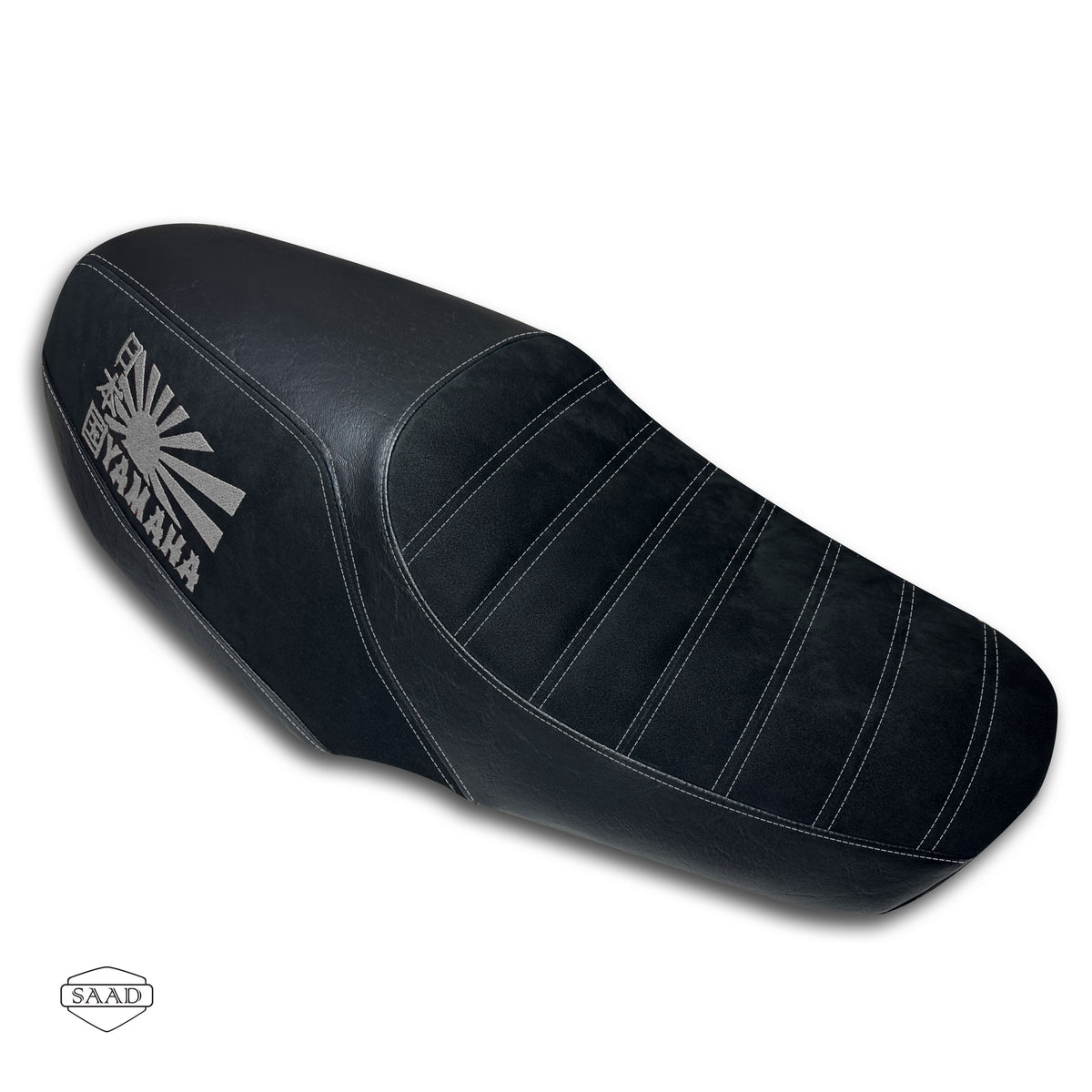 Yamaha XSR 900 (2025+) Suede Lines Double Stitch Seat Cover by SAAD Covers - Light Grey