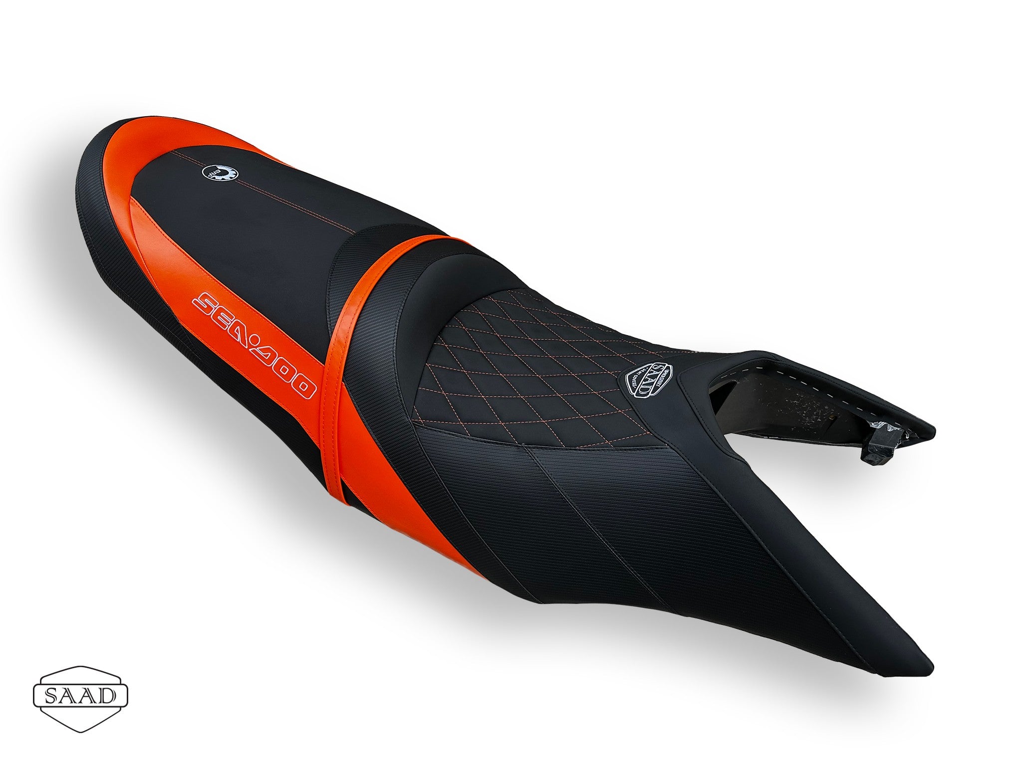 Sea-Doo GTS-GTI+ (Is)/wake 155 Black-orange 2011-2017 Seat Cover by SAAD Covers