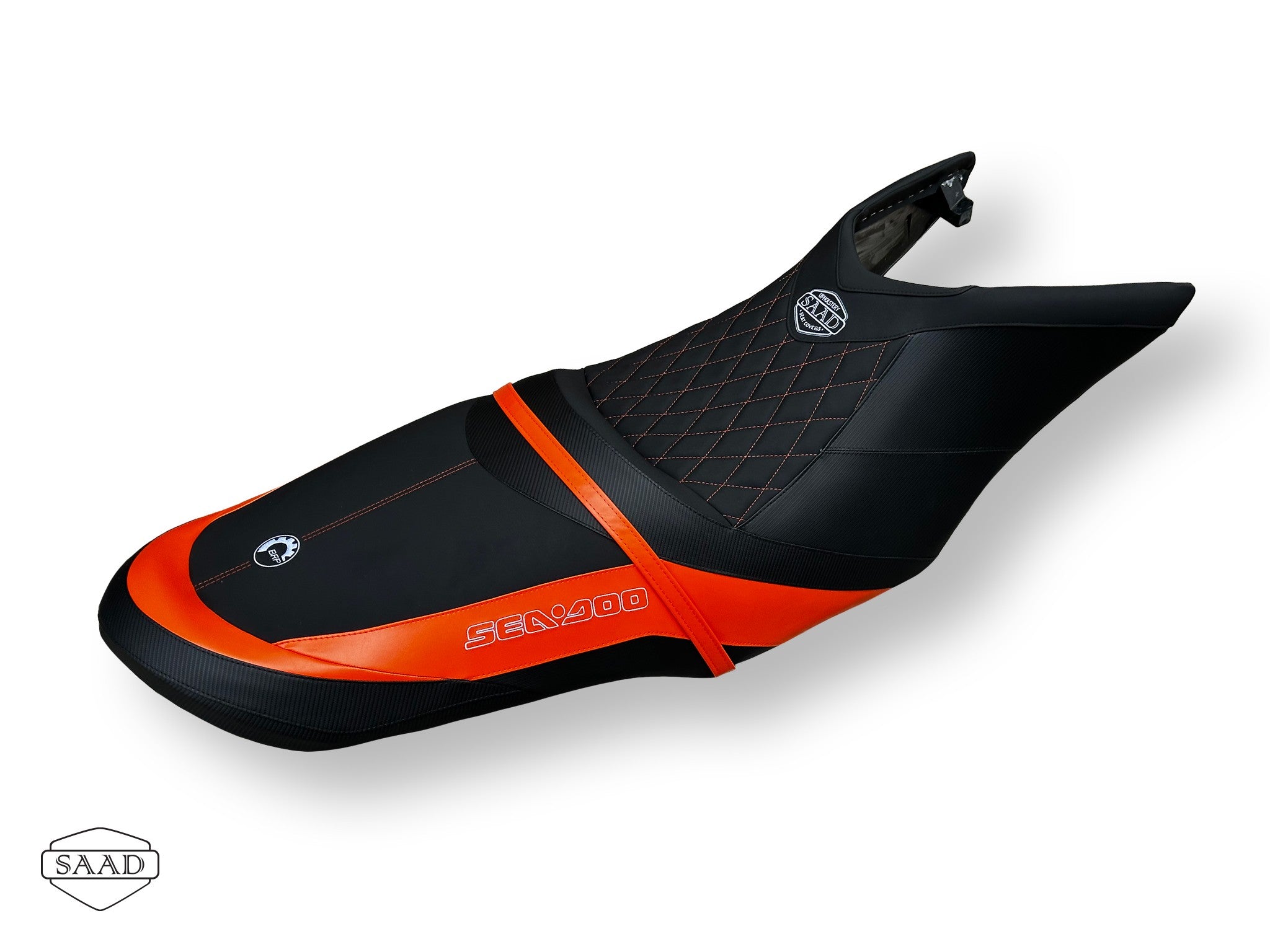 Sea-Doo GTS-GTI+ (Is)/wake 155 Black-orange 2011-2017 Seat Cover by SAAD Covers - Photo 2