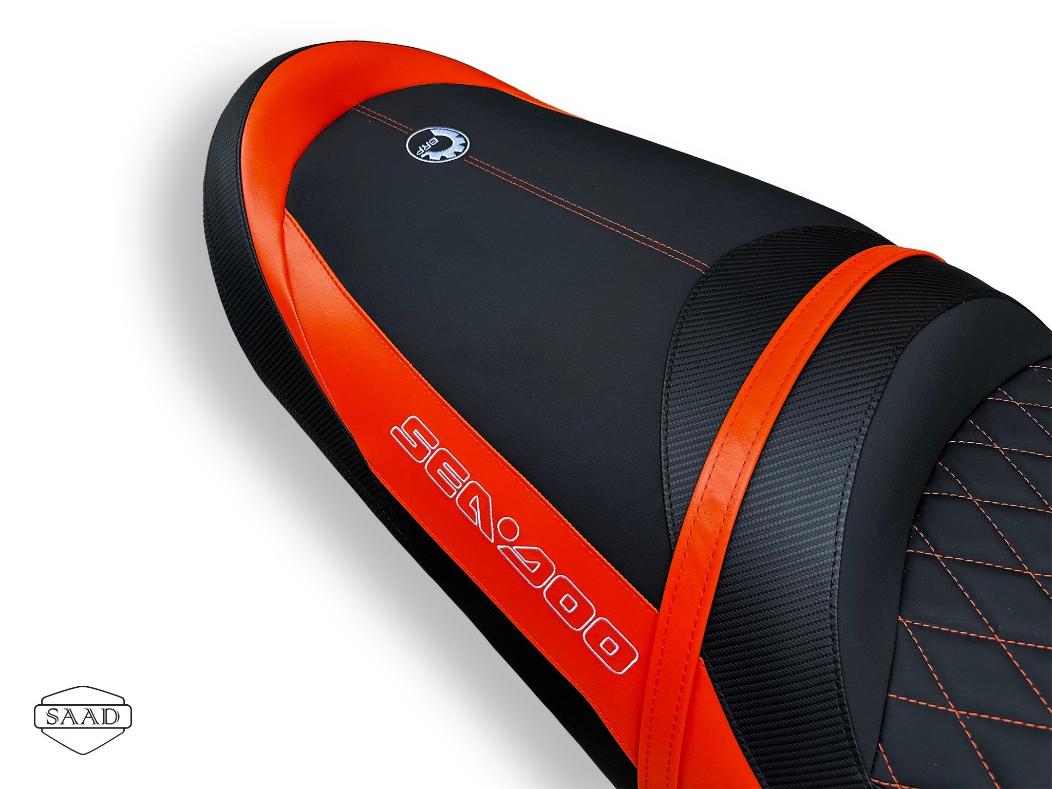 Sea-Doo GTS-GTI+ (Is)/wake 155 Black-orange 2011-2017 Seat Cover by SAAD Covers - Photo 3