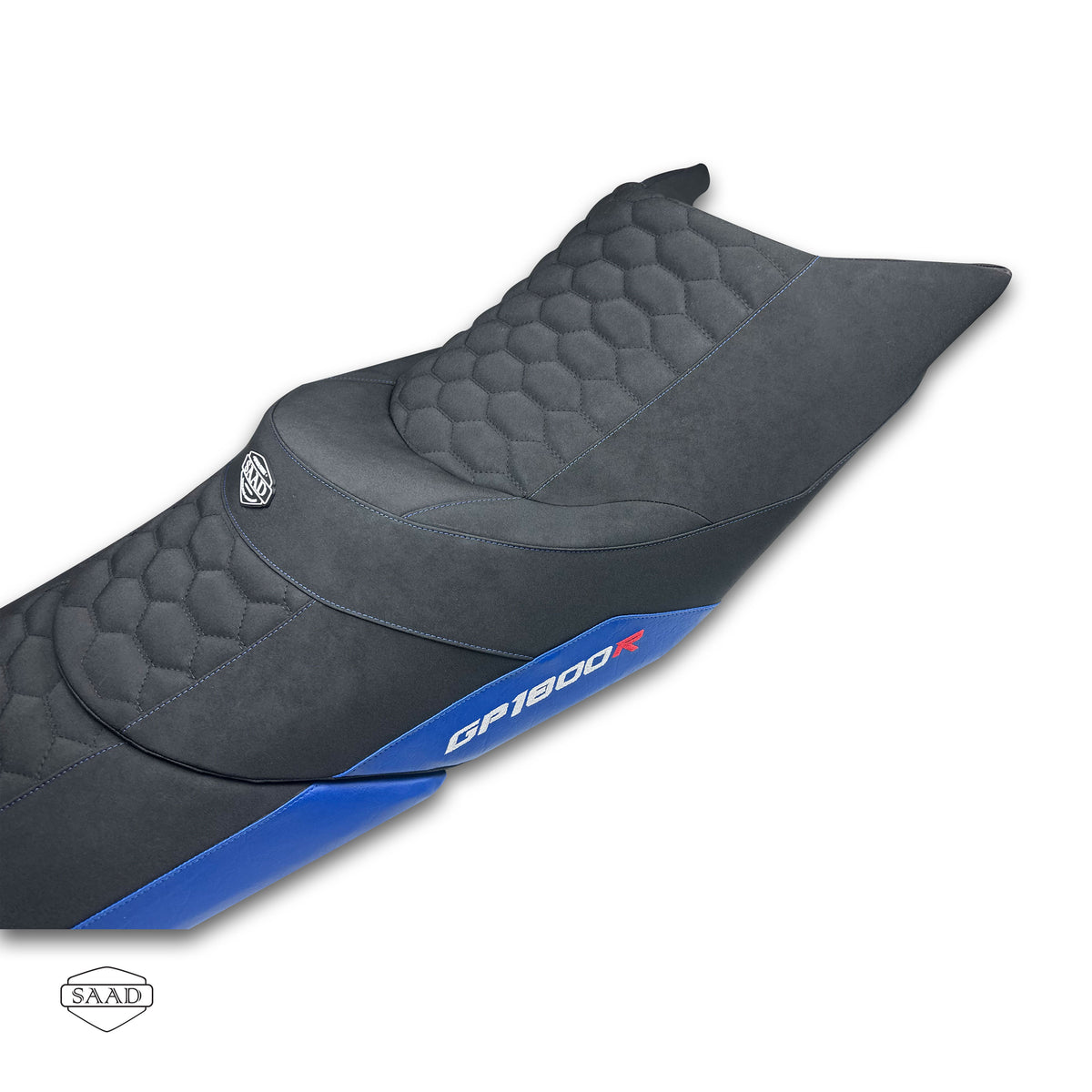 Yamaha GP1800R HO / SVHO (2021+) Seat Cover by SAAD Covers - Black-Blue close-up