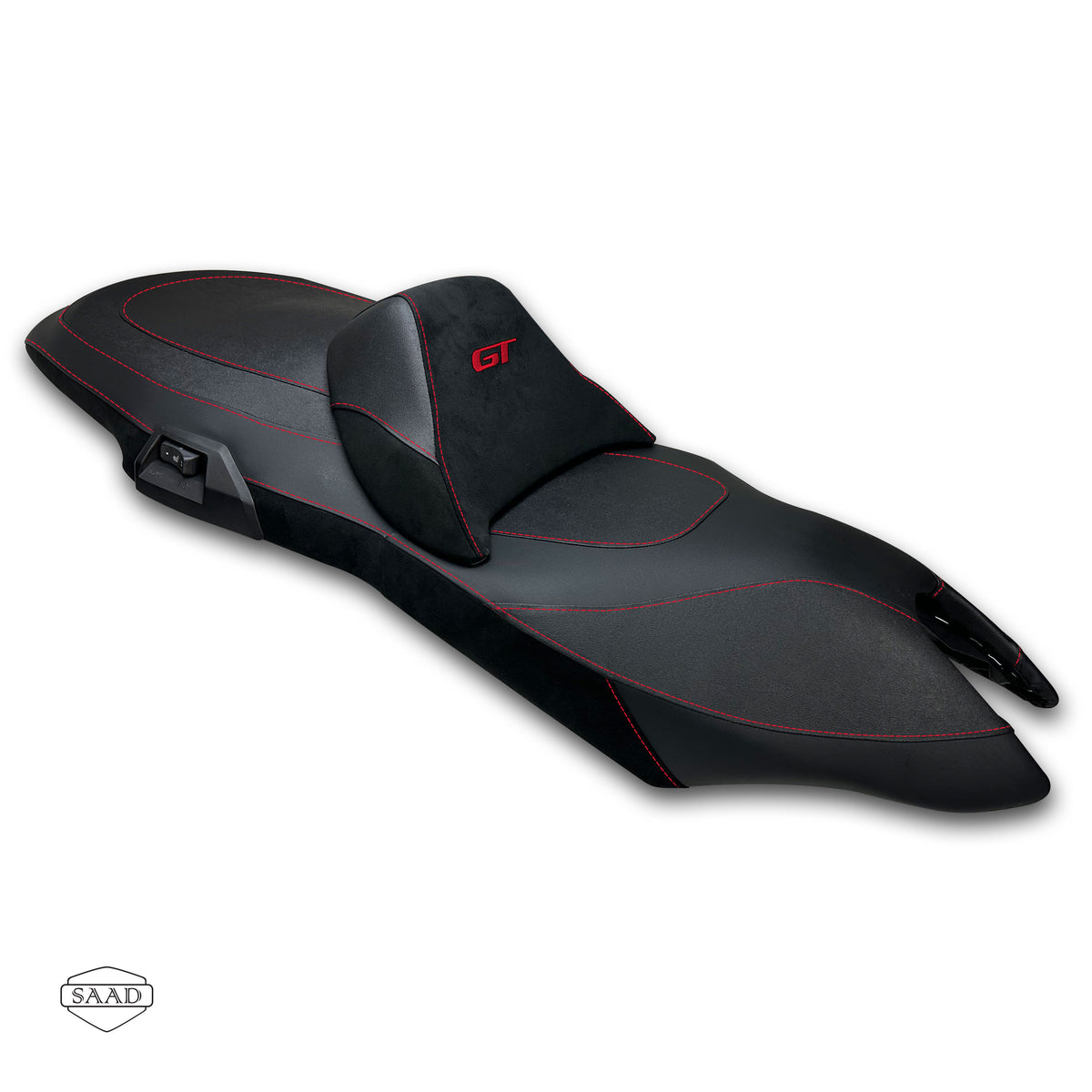 BMW C 650 GT (2012-2020) Seat Cover by SAAD Covers - Black-Red