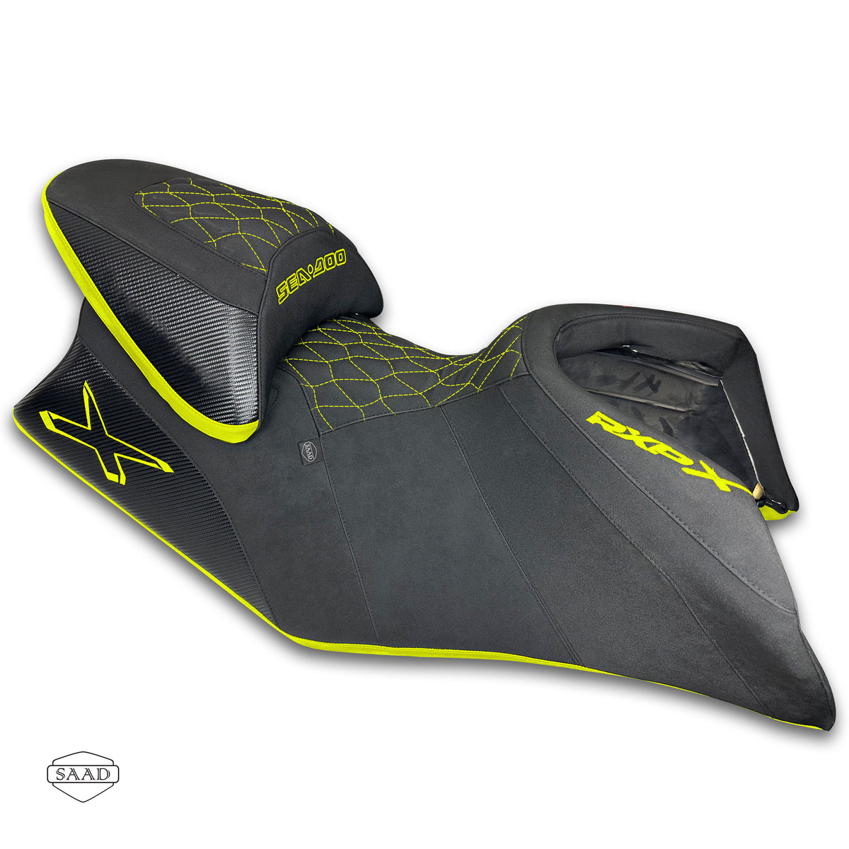 Sea-Doo RXP-X 300/325/350 (2021-2027) Seat Cover by SAAD Covers - Black-Fluo