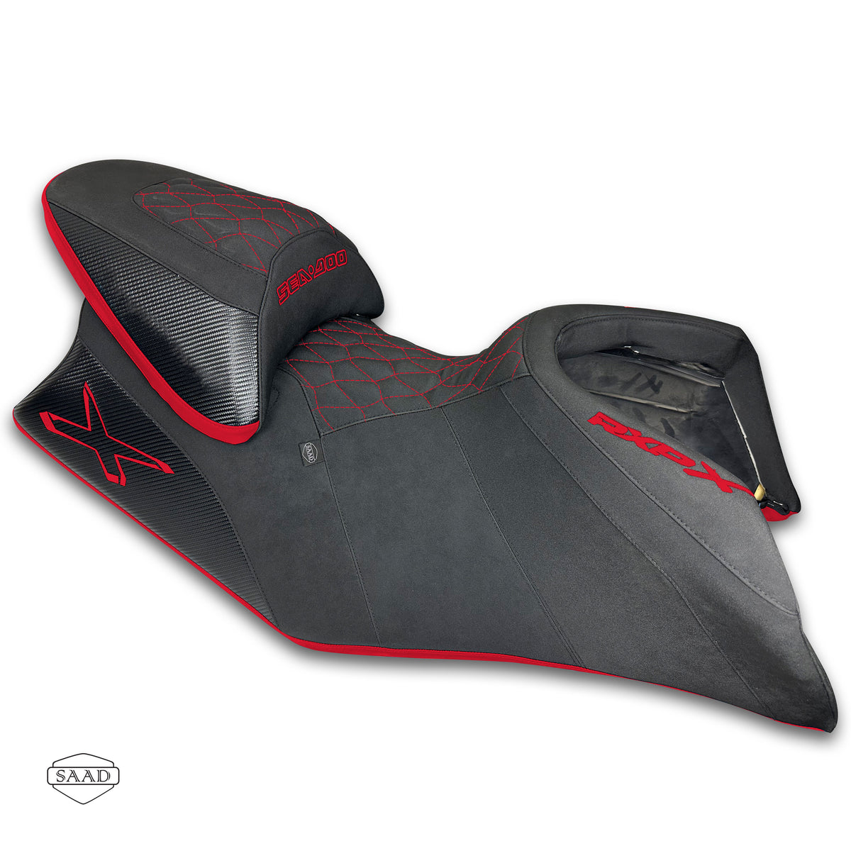 Sea-Doo RXP-X 300/325/350 (2021-2027) Seat Cover by SAAD Covers - Black-Red