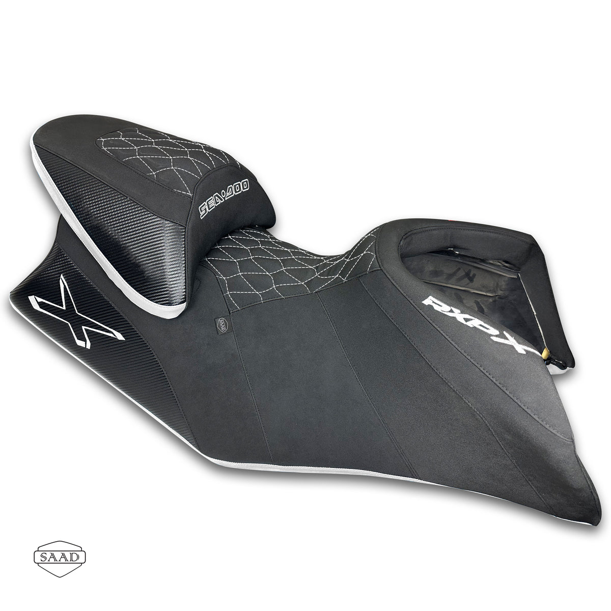 Sea-Doo RXP-X 300/325/350 (2021-2027) Seat Cover by SAAD Covers - Black-White