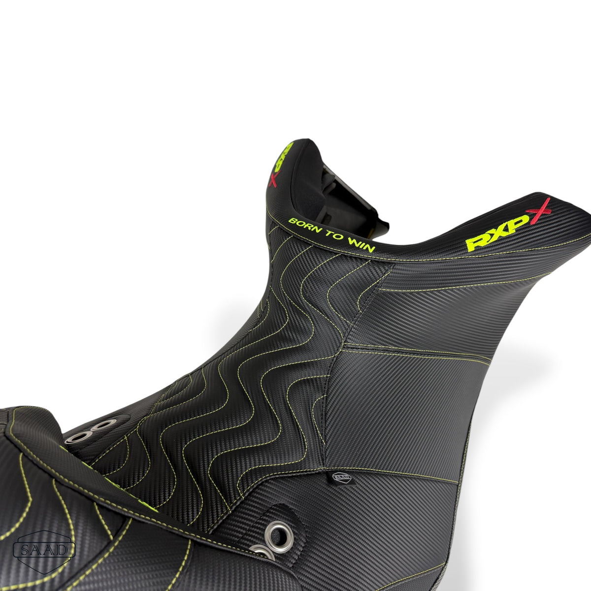 Sea-Doo RXP-X 350 Senna Edition (2027) Wave Stitch Seat Cover by SAAD Covers - Carbon rear detail