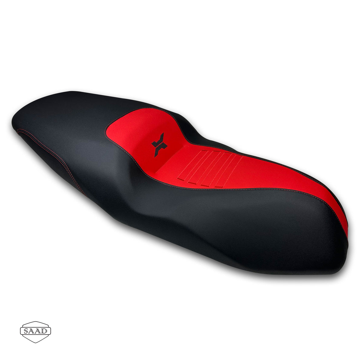 BMW C400 X (2018-2024) Seat Cover by SAAD Covers - Black-Red