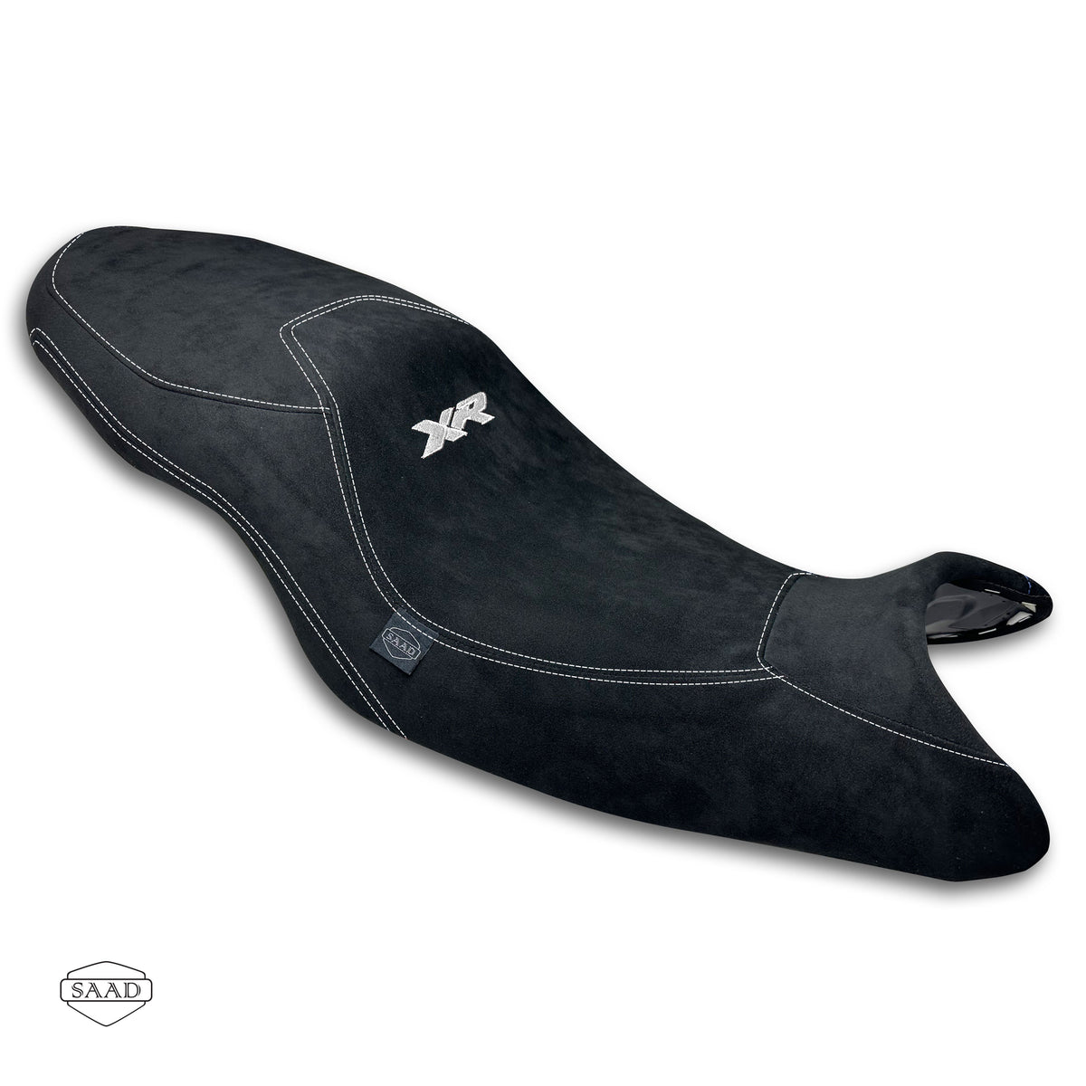 BMW F900 XR (2019-2026) Suede Seat Cover by SAAD Covers - Black-White