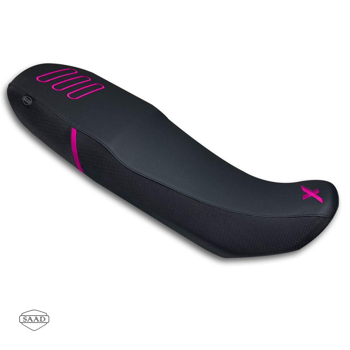 CF Moto 800 MT-X (2025+) Ultra Grip seat cover by SAAD Covers - Black-Pink