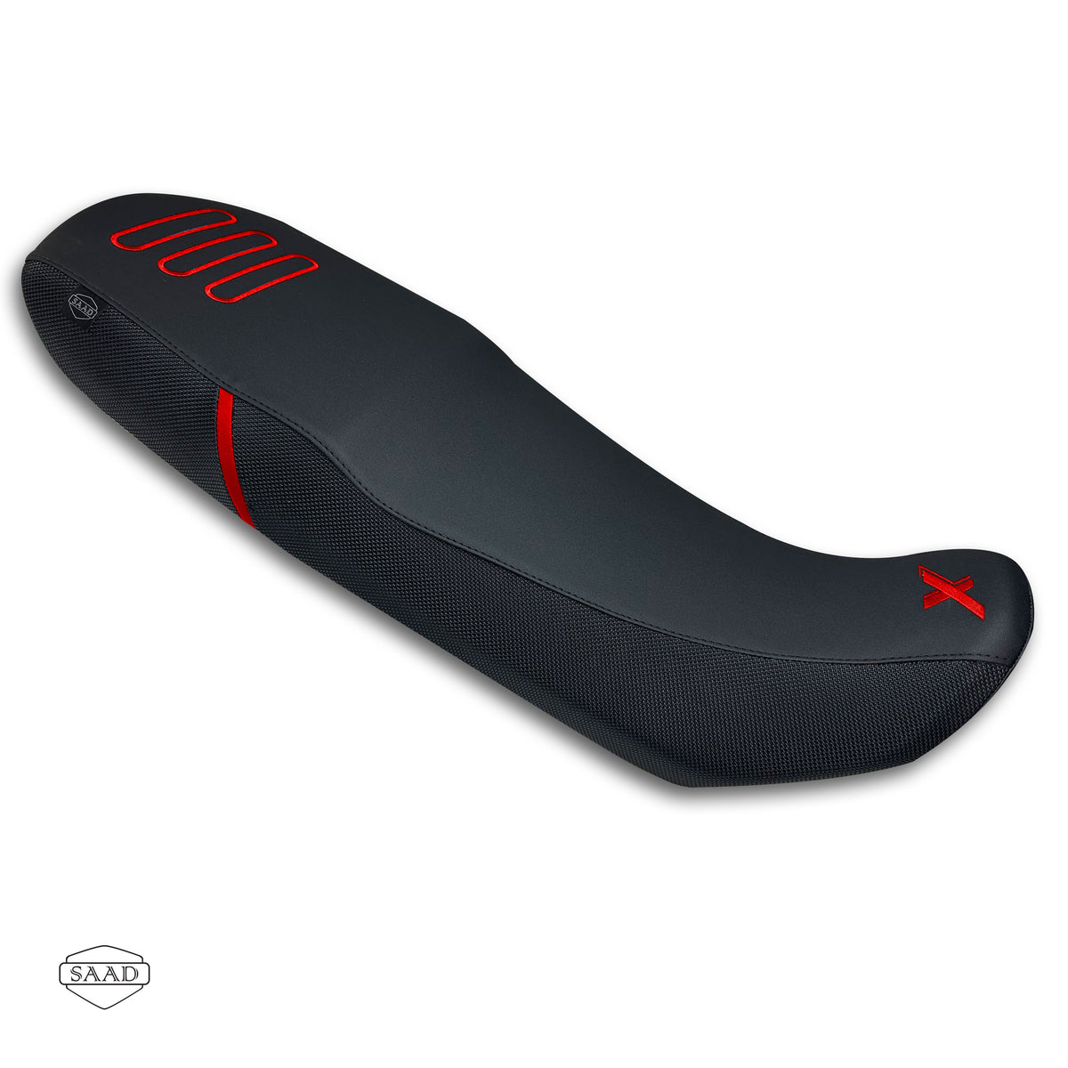 CF Moto 800 MT-X (2025+) Ultra Grip seat cover by SAAD Covers - Black-Red